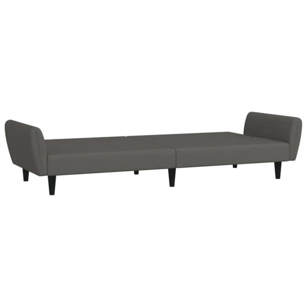 Bäddsoffa 2-sits mörkgrå sammet