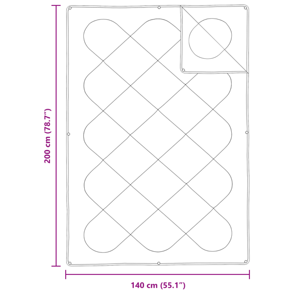 2-i-1 Duntäcke Vit 200 x 140 x 10 cm Polyester
