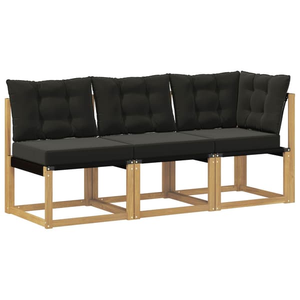 Modulsoffa utomhus mitt och hörn med kudde 3 Stycke Vit