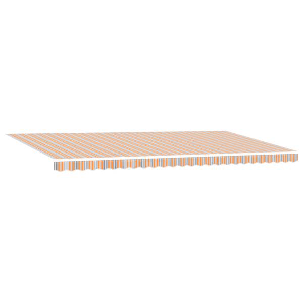 Utfällbar markis Flerfärgsdesign 600 × 300 cm tyg