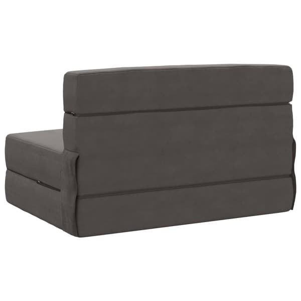 Fällbar Soffbedmadras Mörkgrå 100 x 80 x 60 cm Tyg