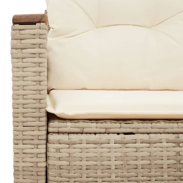 Trädgårdssoffa 2-sits med dynor konstrotting beige