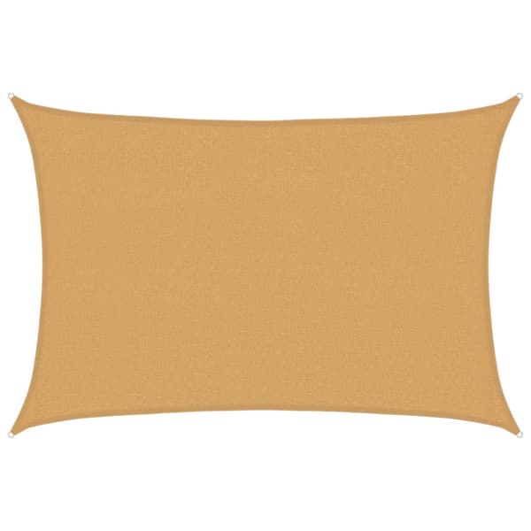 Solsegel 160 g/m² rektangulär sand 2,5x3,5 m HDPE