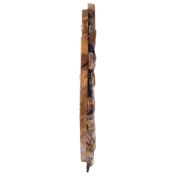 Väggspegel rund 40 cm teak