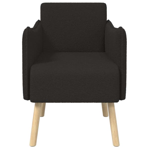 Accentfåtölj Svart Bouclé