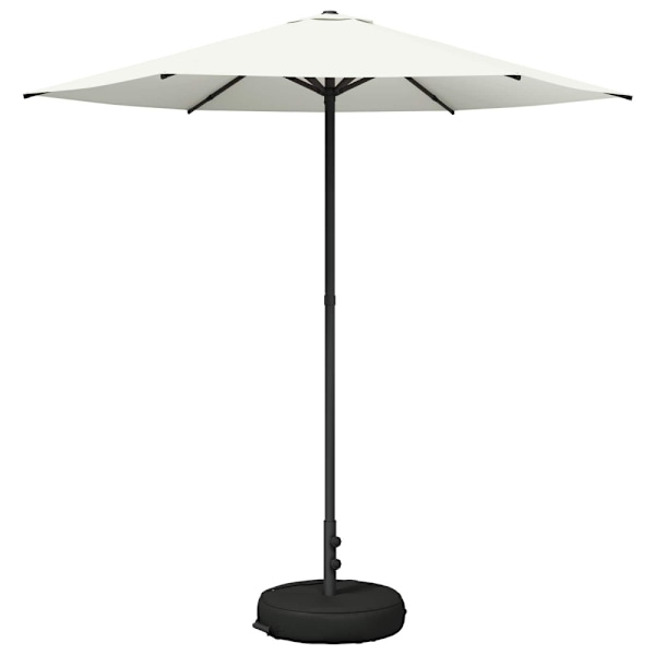 Trädgårdsparasol 230 x 230 cm Polyester Rektangulär Gräddvit