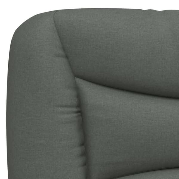Headboard Cushion "Hvar" Dark Grey 140 cm Fabric