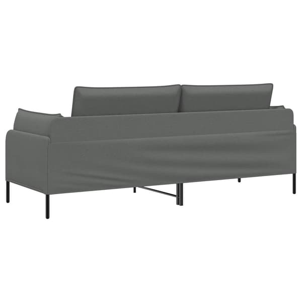 3-Sits soffa Mörkgrå 222 x 81 x 89 cm Tyg