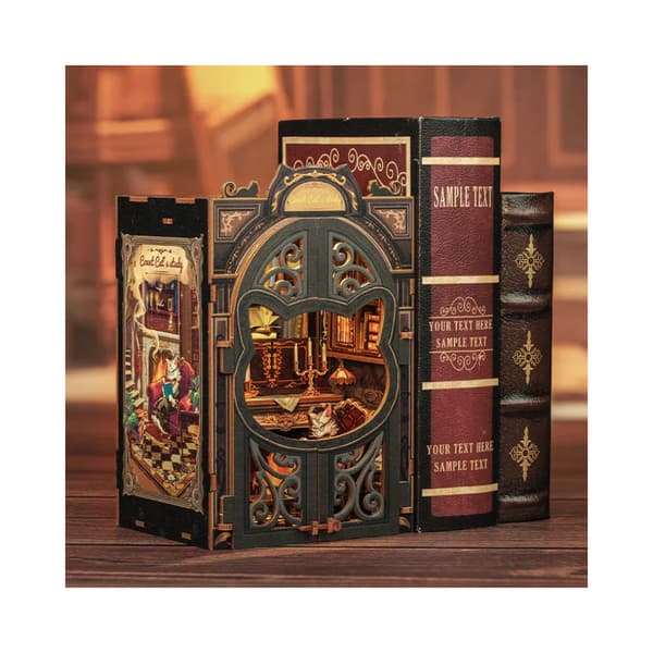 Miniature Book Nook: Count Cat's Study