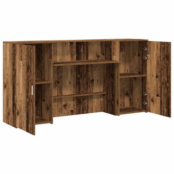 Receptionsdisk grå sonoma 200x50x103,5 cm konstruerat trä