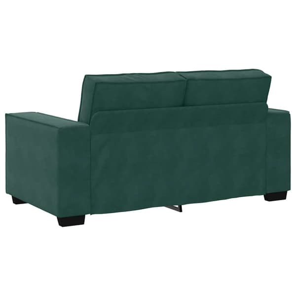 Soffa 2-sits mörkgrön 160x78x84 cm sammet