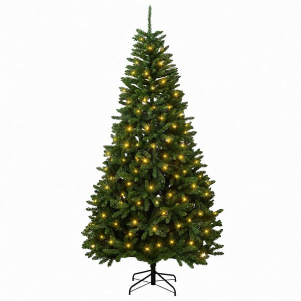 Plast Hingad Julgran 270 cm 600 LED-lampor Varmvit