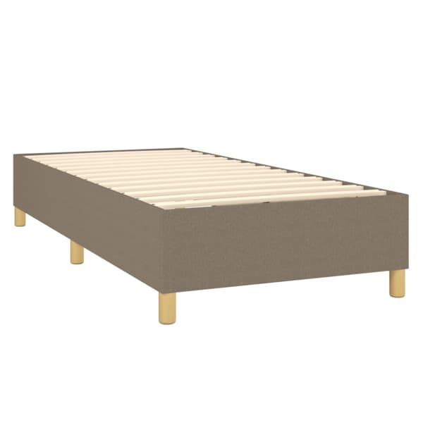 Boxspring-sängram Taupe 90x190 cm tyg