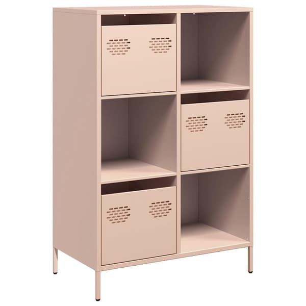 Högskåp rosa 68x39x103,5 cm stål