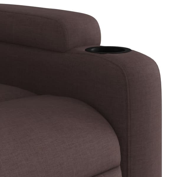 Reclinerfåtölj mörkbrun tyg