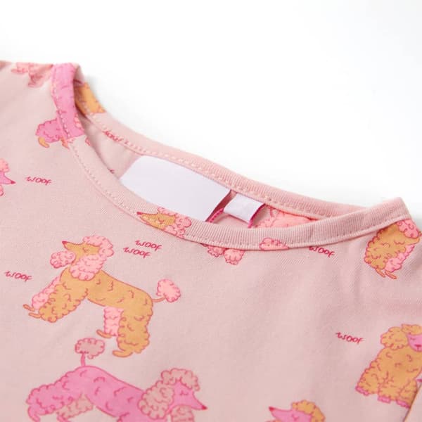 Barnpyjamas med korta ärmar ljusrosa 92