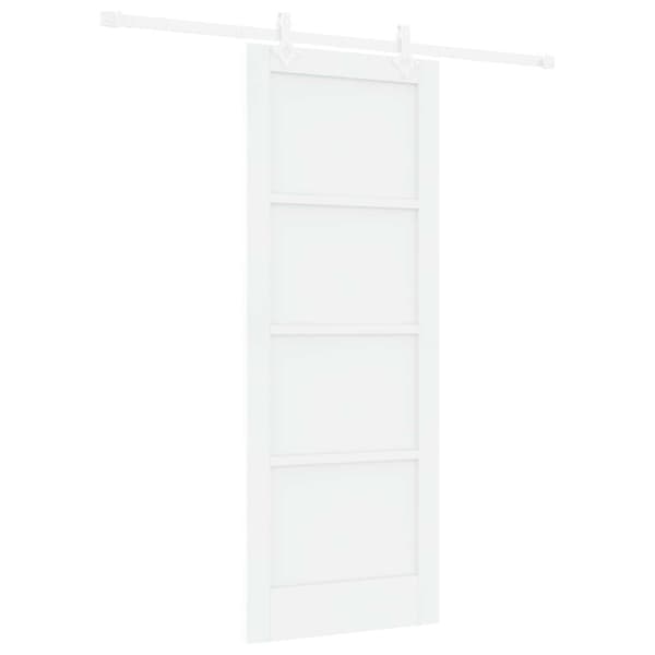 Skjutdörr 78 x 202 cm Konstruerat trä Vit