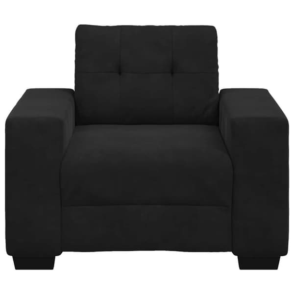 Soffstol svart 100x78x80 cm sammet
