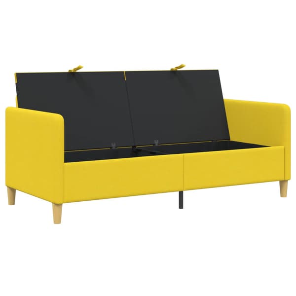 Soffa med förvaring Ljusgul 172 x 78 x 87 cm Polyester