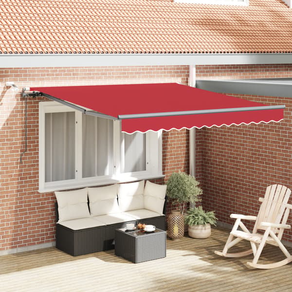 Markis tyg med Röd 300 x 250 cm Polyester