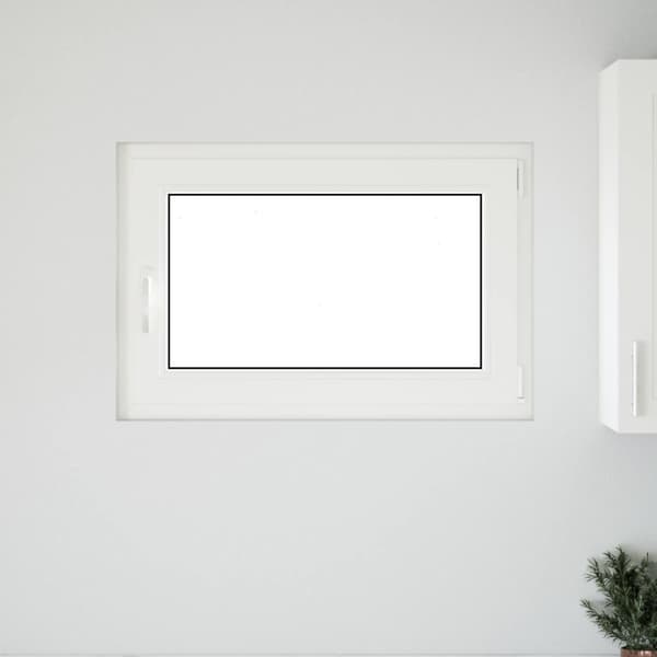 Källarfönster RISOR Vit 90 x 50 cm PVC och glas