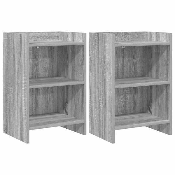 Sängbord 2 pcs Grå Sonoma 40 x 30 x 60 cm Konstruerat trä