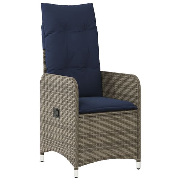Trädgårdsmöbelset 9 pcs Svart konstrotting