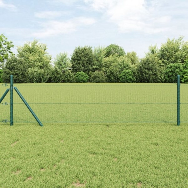 Hexagonstaket Grön 0.5x50 m Stål
