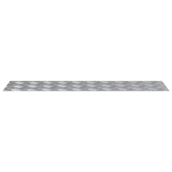 Trappsteg Rektangulär 4 pcs Silver 100 x 25 cm Aluminium
