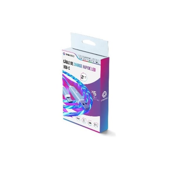 ONIVERSE - USB-C Quick Charge Cable with LED - 2 meters - White