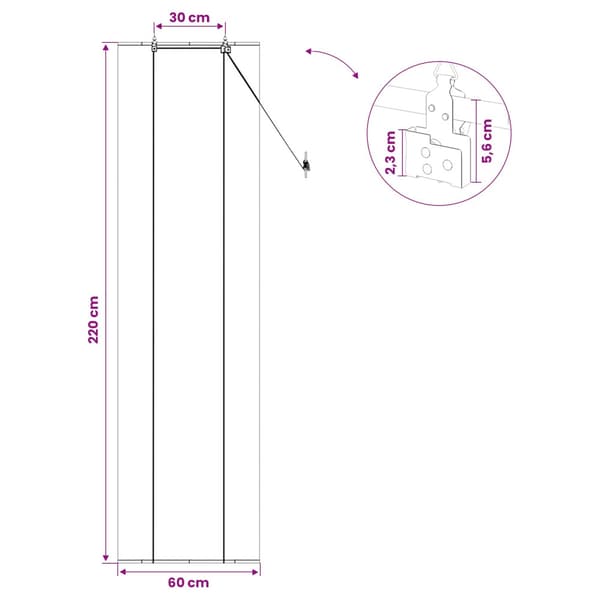 Rullgardin Brun 60 x 220 cm Bambu
