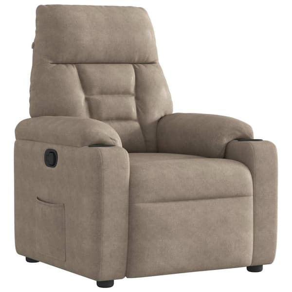 Reclinerfåtölj taupe mikrofibertyg