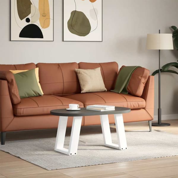 Soffbordsben U-formade 2 st vita 38x(42-43) cm stål