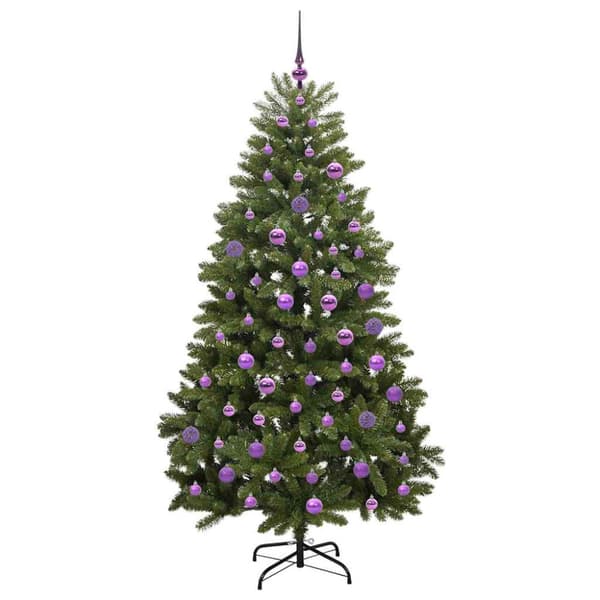 Plast Hingad Julgran 180 cm 300 LED-lampor Varmvit PVC Grön