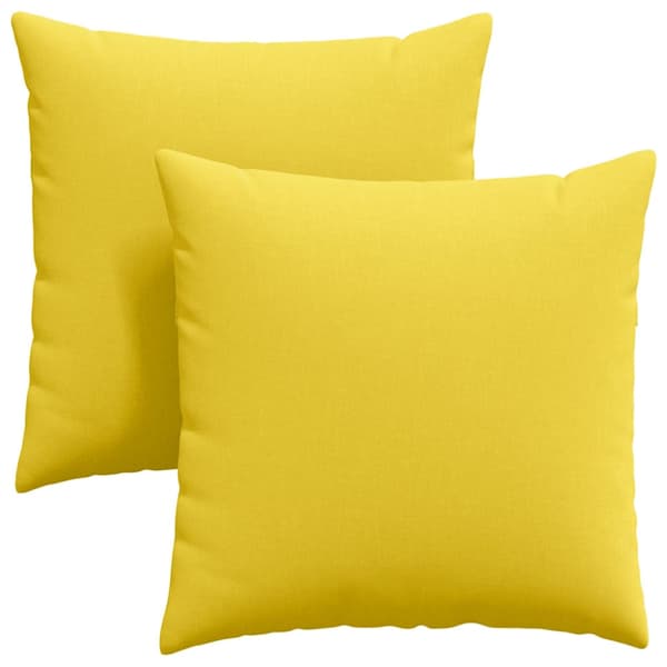Sofakuddar 2 pcs Ljusgul 60 x 60 cm tyg