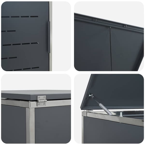 Sopcontainerförvar Antracit 138 x 77,5 x 112,5 cm