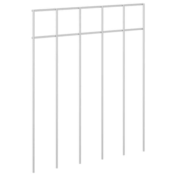 Trädgårdsstängselpanel 48 pcs Galvaniserat stål Silver