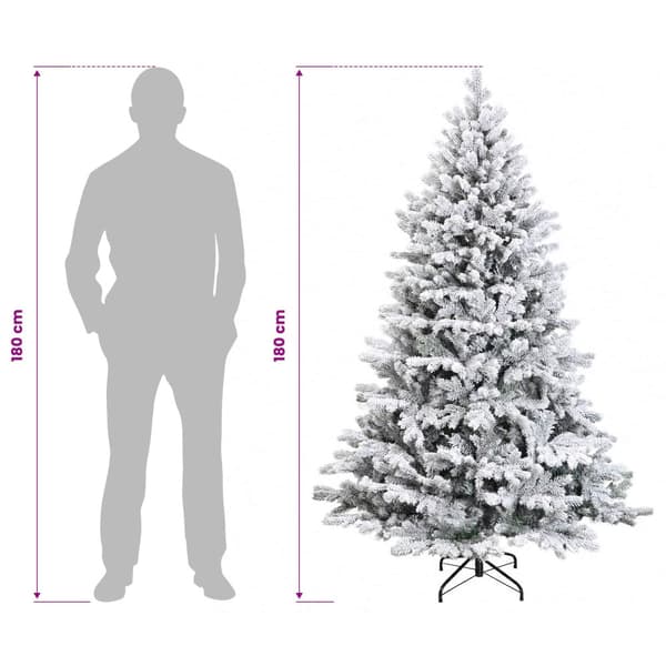 Plast Hingad Julgran 180 cm 300 LED-lampor Varmvit