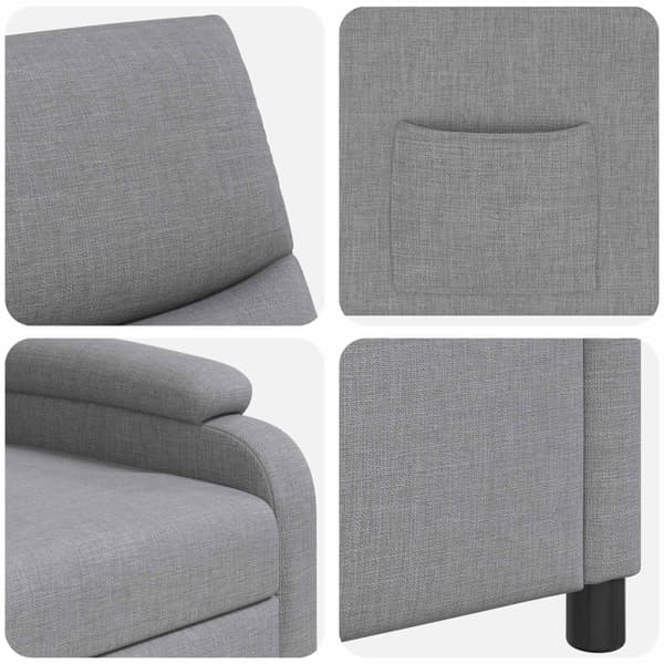 Recliner Ljusgrå Tyg