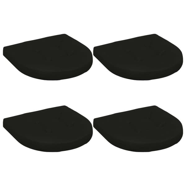 4-delade Sittdynor 4 st 100% Polyester Svart 40 x 40 x 5 cm