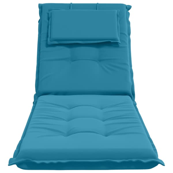 Solstol Kudde GEMERT 100% Polyester Ljusblå 190 x 50 x 9 cm