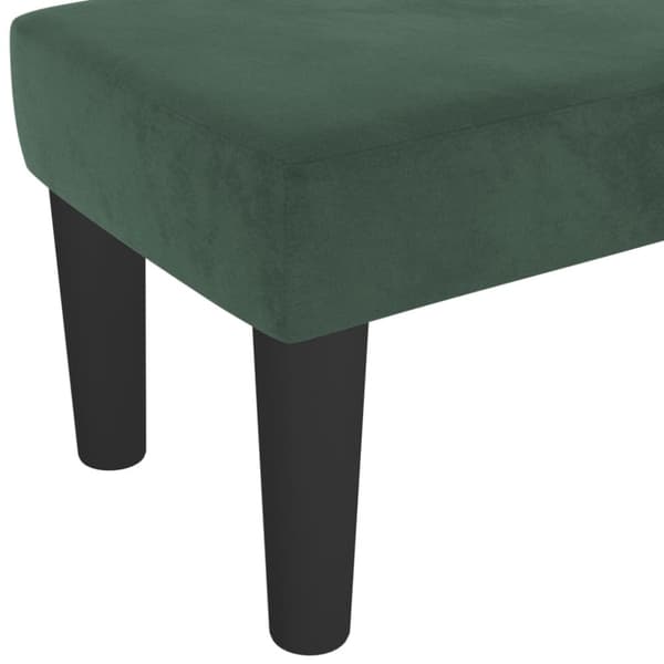 Bänk mörkgrön 100x30x30 cm sammet