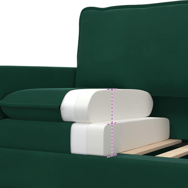 Soffa Mörkgrön 196 x 81 x 87,5 cm Sammet
