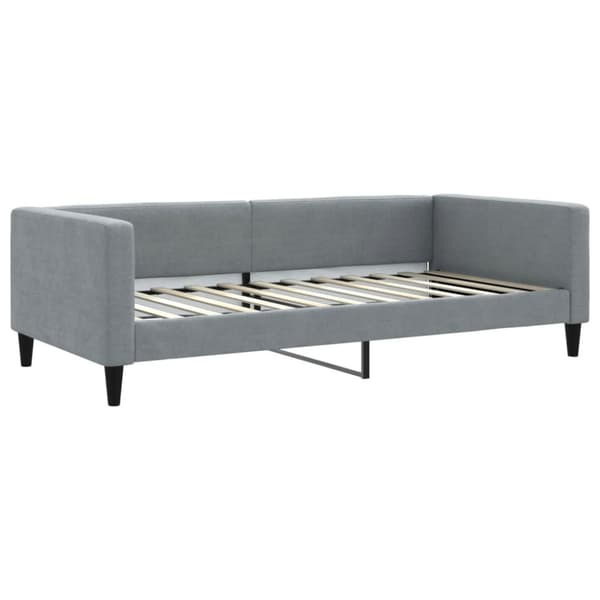 Dagbädd med madrass ljusgrå 100x200 cm tyg