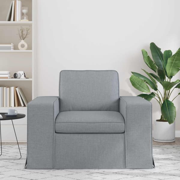 Soffa Ljusgrå 103 x 80 x 82 cm tyg