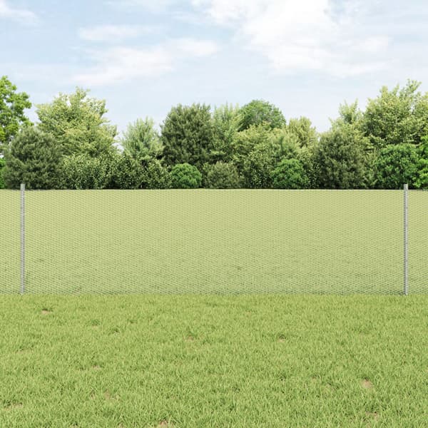 Stängsel med stolpe Silver 0,6 x 10 m Stål
