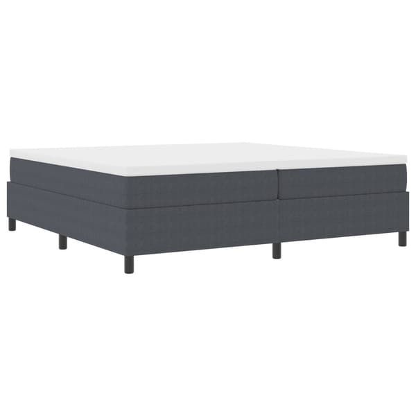 Plattform sängram Mörkgrå 200 x 200 cm Kordread tyg