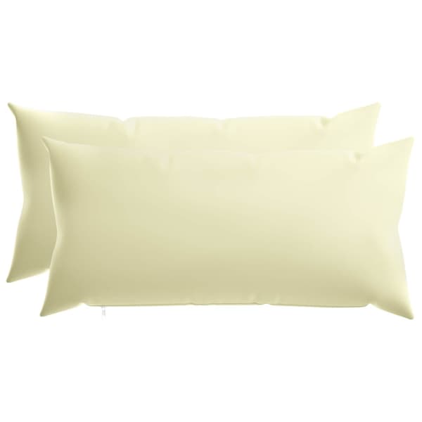 Kudde med kudde HEERLEN 2 st Gräddvit Polyester
