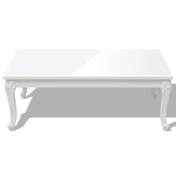 Soffbord 115x65x42 cm högglans vit