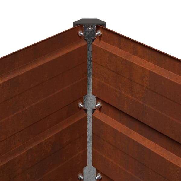 Höjd Trädgårdsbädd Rostig 480 x 80 x 55 cm corton